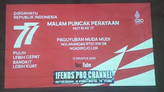 Malam puncak perayaan HUT RI ke 77