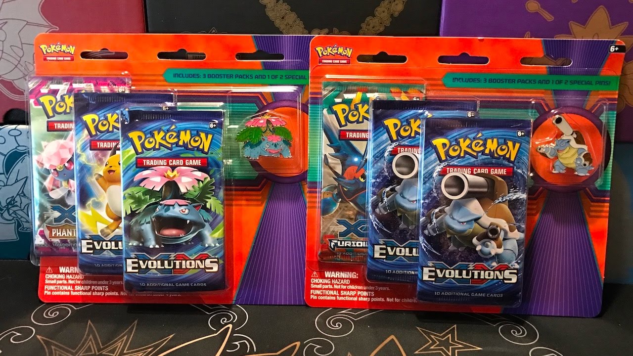 Pokemon TCG XY Evolutions Three-Booster Blister Card Game