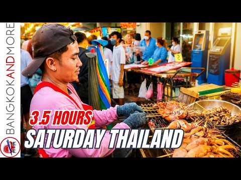 SATURDAY IN THAILAND 🇹🇭 | 3.5 Hours Street Food & Market Life