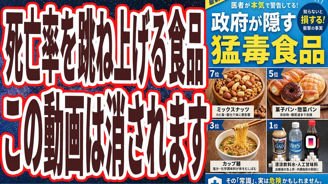 【この動画は消されるかも】「【週１回でもヤバい】政府が必死に隠す、禁止にすべきヤバい食品を暴露します」を世界一わかりやすく要約してみた【本要約】