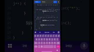 Inverted Full Pyramid Pattern in Java 🔥 | Java Star Pattern | Coding #shorts