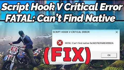 Script Hook V Critical Error Fatal Can