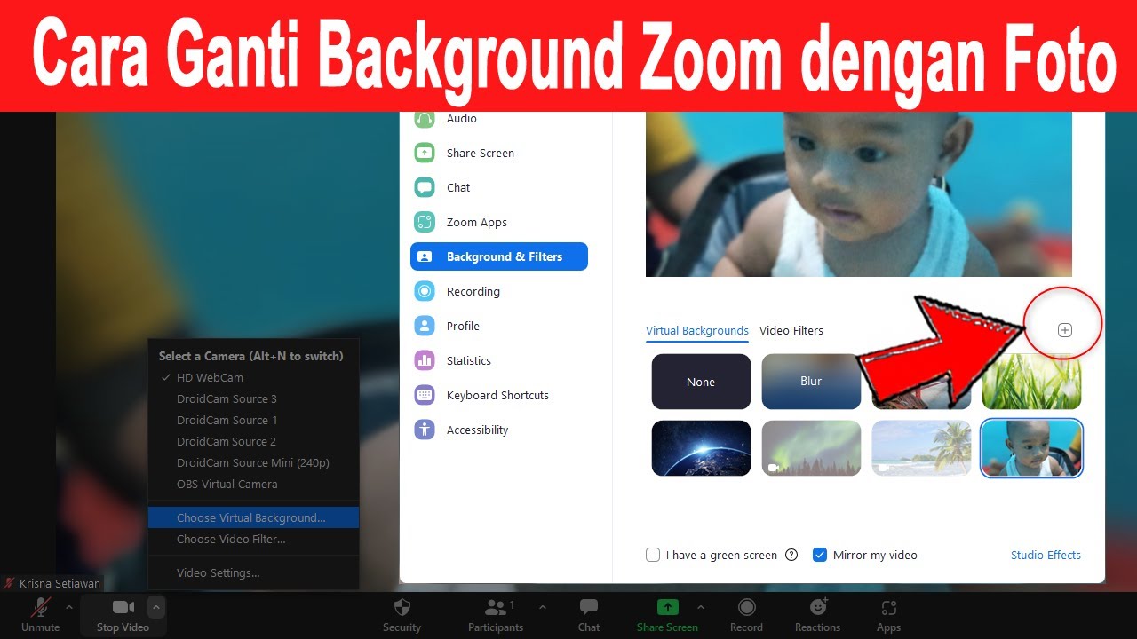 Thay đổi nền Zoom của laptop bằng cách sử dụng ảnh tự chụp của mình trên YouTube. Điều này sẽ giúp tạo ra một không gian trò chuyện mới lạ và độc đáo cho cuộc họp online của bạn.