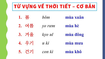 60 từ vựng tiếng hàn cơ bản về thời tiết | 날씨 관련 단어