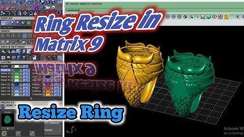 how to ring resize in matrix 9 | resize ring | gemvision 9 | matrix 9 cad tutorial | jewelry course