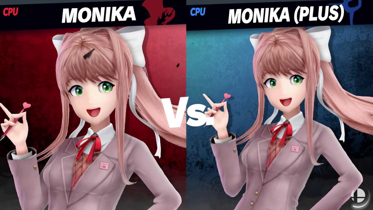 Monika vs Monika Plus [Chaos Kid Member Request Quickie MISTAKE]: SSBU Mods -By Taro1321