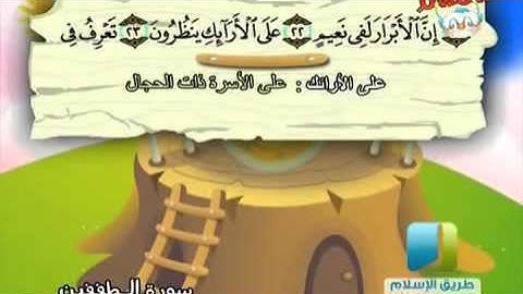 سورة المطففين للأطفال من الآية 18 إلى 24