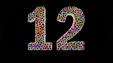 Learn Number 12 on 3d Color Balls | Sparta Neon Outline Effects (sponsored by preview2effects)