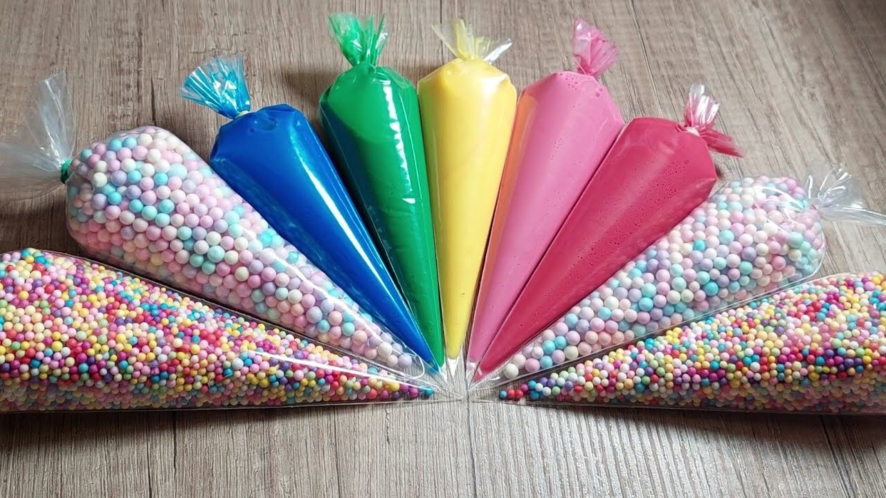 slime slaim mix with glitter slime smoothie most Satisfying video ...