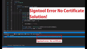 Signtool error No certificates were found Solution