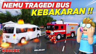 PATROLI NAIK TRUK PEMADAM KEBAKARAN SELAMATKAN TRAGEDI BUS !! ROLEPLAY TRUK INDONESIA - Roblox screenshot 4