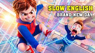 Leo Became a Spider Hero... Then Everything Changed! 😱🕷️ | Slow English Listening Story (A2 Level)