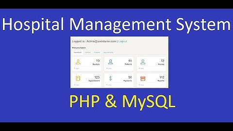 Hospital Management System with PHP and MySQL - PHP Project