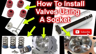 How To Install Valves Valve Seals with NO Special Tools Yamaha YFZ450 YFZ450R Cylinder Head