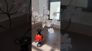 DIY aesthetic cherry blossom using tissue paper | flower making from paper #shorts #craft