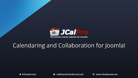 JCalPro Webinar