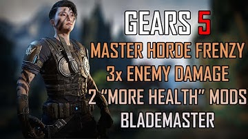 Gears 5 Master Horde Frenzy On Speyer as Blademaster (3x Enemy Damage/2 More Health Mods)