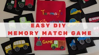 How to make a Memory match game and drawstring bag using felt | Kids DIY game ideas | DIY My Space