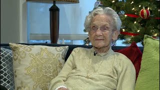 Elderly woman searching for lost wedding ring