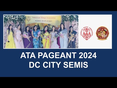 American Telugu Association | ATA Pageant 2024 | DC City Semis | USA @SakshiTV - SAKSHITV