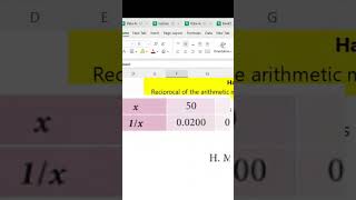 Information How To Use Harmonic Mean In Excel  #myexceltutor #dataanalysis News
