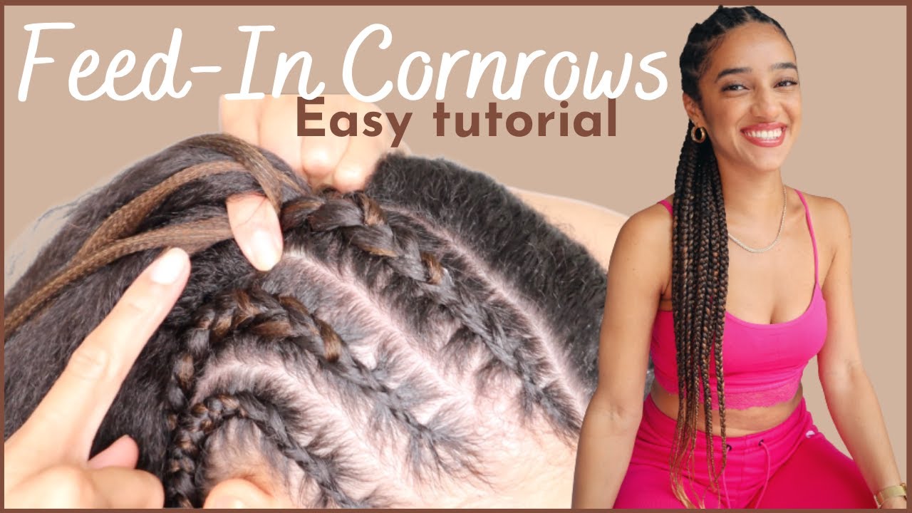 FEED IN BRAIDS/CORNROWS TUTORIAL. EASY TO FOLLOW! Abbie Curls YouTube