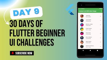 30 Days of Flutter UI Challenges | Day 9: Contact List with Contact Images