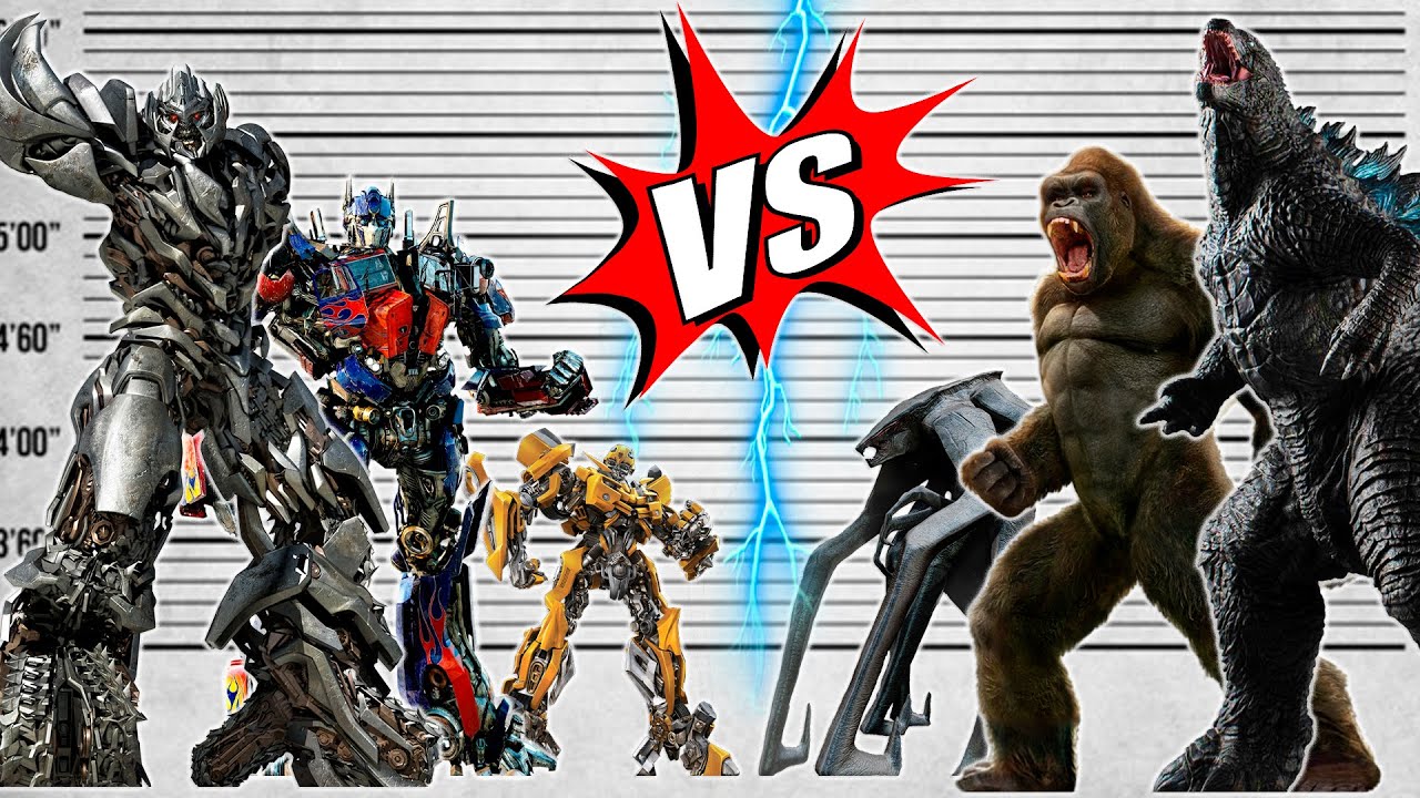 ゴジラとトランスフォーマーのサイズ比較| モンスターヴァース対