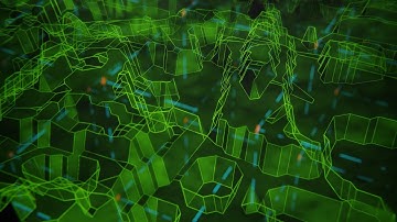 Hologram terrain motion graphics animation - 4K HDR