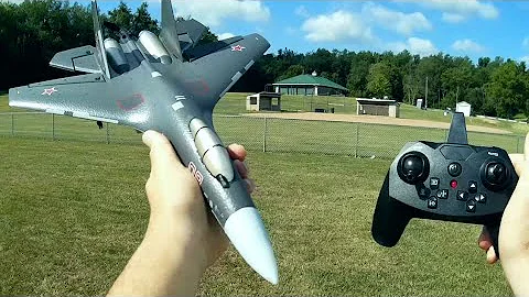 QF009 SU35 RTF 3CH RC Inverted Airplane Flight Test Review