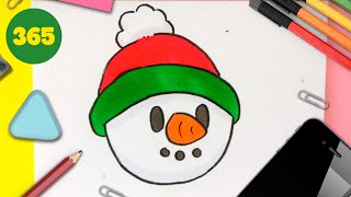 Come Disegnare Un Pupazzo Di Neve Kawaii E Carino Tutorial Po Dopo Po