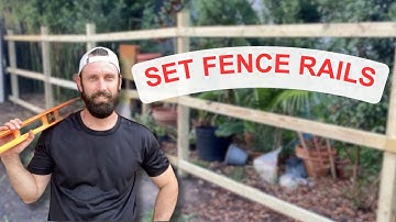 How to Set Fence Rails | Pt. 2 of 3 - Building a Privacy Fence | Set Railing on Wooden Fence Posts
