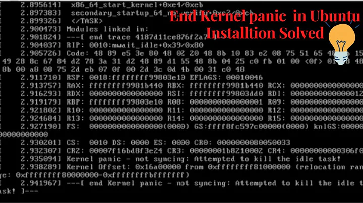 End Kernel Panic - Not Syncing: Ubuntu 22.04 Installation on VMware/ VirtualBox