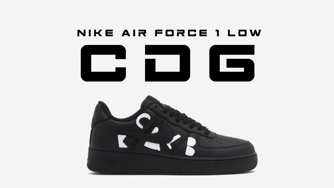 CDG x Nike Air Force 1 Low BLACK 2025 #sneakers #nike - YouTube