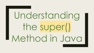 Understanding the super() Method in Java