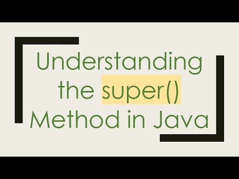 Understanding the super() Method in Java