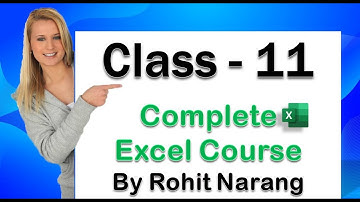 Class 11 | Excel Course in 14 Days For Beginners | Rohit Narang