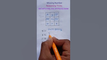 Missing Number Reasoning Tricks |#short #shorts #shortvideo #viral #viralvideo #like #reels #ssc