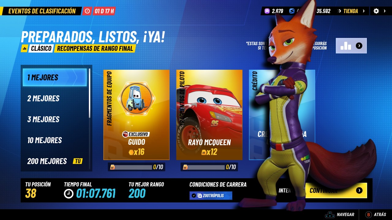 TOP 200 - Rayo MCQueen 🚘⚡- Nick Wilde🦊l Disney SpeedStorm l 🏁🚗