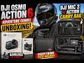 DJI Osmo Action 6 Adventure Combo Unboxing (Biker Setup) + DJI Mic 3 &amp; Carry Bag – Fits Everything!
