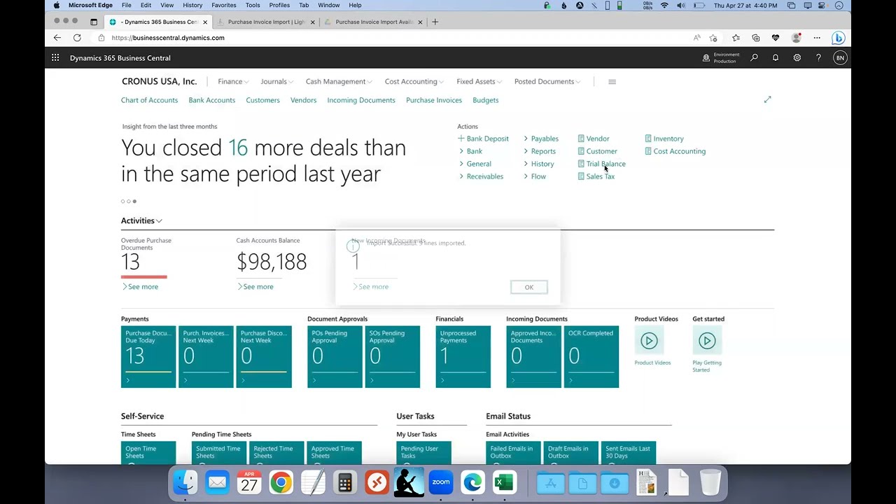 Purchase Invoice Import Demo for Dynamics 365 Business Central