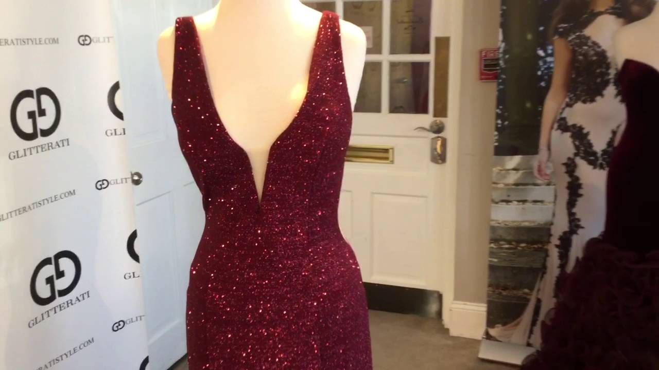 jovani red sparkly dress