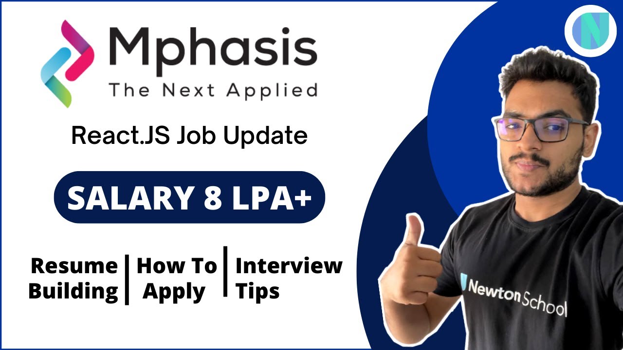 Mphasis Hiring For React.JS Developer (Freshers) 🔥 | Salary 8 LPA+ 💰 | All Details Explained