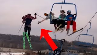 Man High-Fives Friend On Ski Lift | BEST OF THE MONTH!
