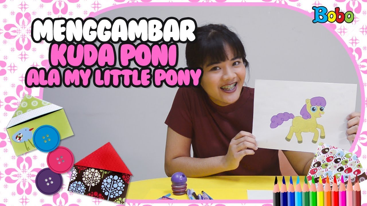 How to draw - Menggambar Kuda poni ala My Little Pony - Edited - YouTube Majalah Bobo