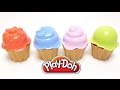 Play-Doh Ice Cream Cupcakes with Dippin Dots Surprise Toys