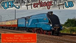 4464 Bittern at 90mph on the East Coast Main Line