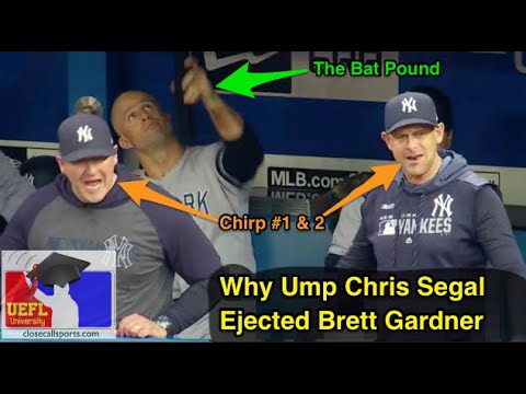 Yankees' Brett Gardner charges at umpire after being mistakenly