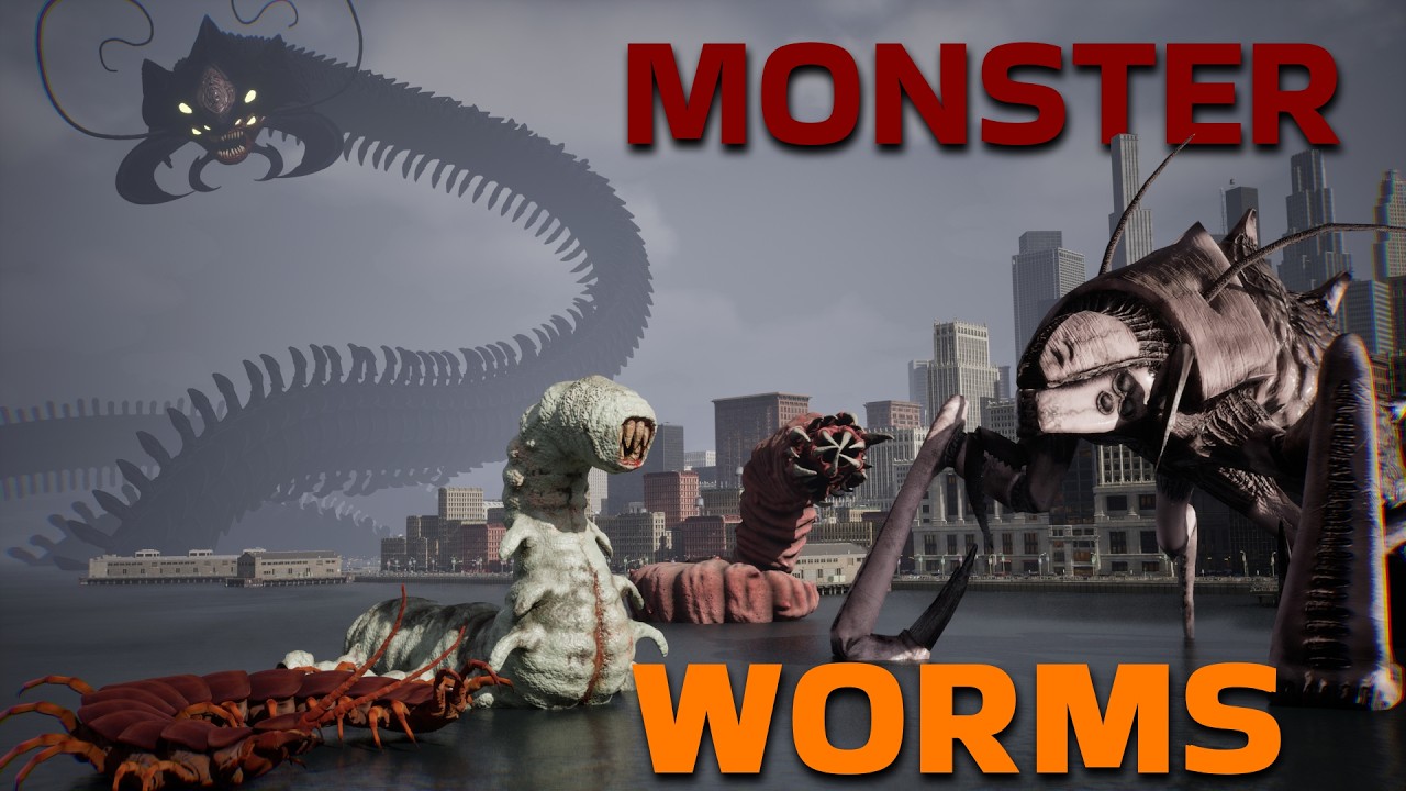 Monster Worms Size Comparison 3D | ELDER CENTIPEDE VS SERPARMAT