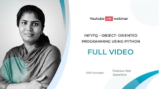 InfyTQ - Object-Oriented Programming using Python [Full Video] | PlacementSeason